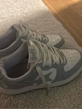 Bape Bapesta Gray & White